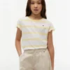 キッズ ストライプ レタストリムスリーブ Tシャツ