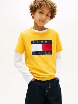 キッズ トミー フラッグ ロゴ Tシャツ