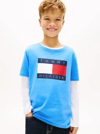 キッズ トミー フラッグ ロゴ Tシャツ