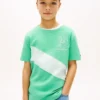 キッズ モノグラム バナー ストライプ Tシャツ