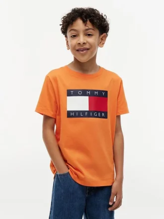 キッズ トミー フラッグ ロゴ Tシャツ