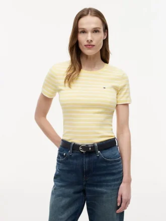 ストライプ クルーネック フェイバリット Tシャツ