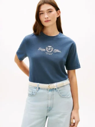 刺繍入りクラブクレストロゴTシャツ