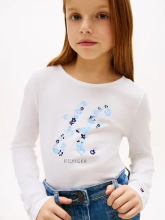 キッズ用 フローラルモノグラムTシャツ