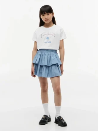 キッズ用 ラインストーン付きトミーロゴTシャツ