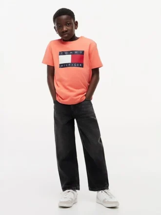 キッズ トミー フラッグ ロゴ Tシャツ