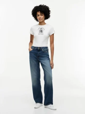 スリムフィット ガーメントダイ クレストロゴTシャツ