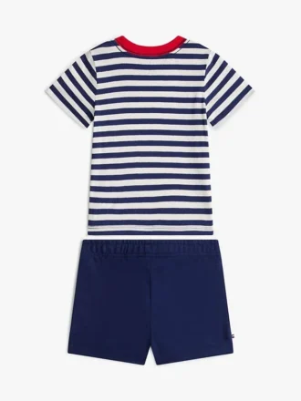ベビー用ストライプTシャツ＆ショーツセット