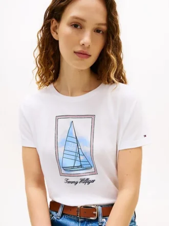 セイルボート グラフィックTシャツ