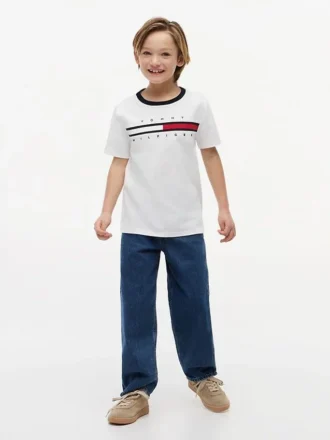 キッズ フラッグストライプ ロゴ Tシャツ