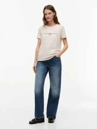 刺繍入りトミーロゴTシャツ