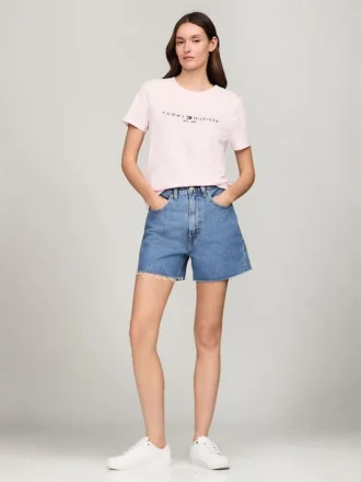 刺繍入りトミーロゴTシャツ