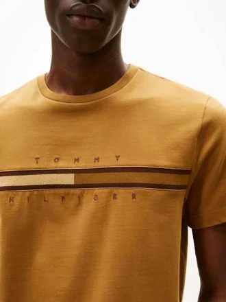 トーン・オン・トーンのフラッグロゴTシャツ