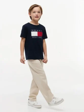 キッズ トミー フラッグ ロゴ Tシャツ