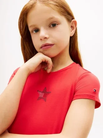キッズ用ラインストーン・スター・フラッグTシャツ