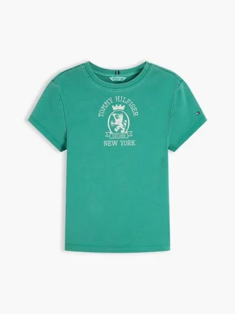 スリムフィット ガーメントダイ クレストロゴTシャツ
