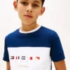 キッズ用マルチフラッグロゴ カラーブロックTシャツ