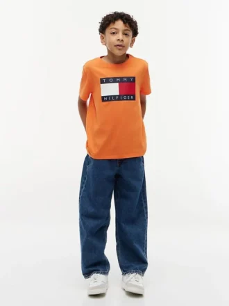 キッズ トミー フラッグ ロゴ Tシャツ