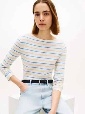 軽量ボートネックTシャツ