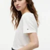 スクープネック リネン混紡Tシャツ スクープネック リネン混紡Tシャツ