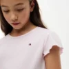 キッズ レタストリムスリーブTシャツ
