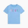キッズ用 スパンコール ヒルフィガー ロゴ Tシャツ
