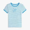 スクリプトモノグラム ストライプ リンガーTシャツ
