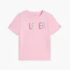 キッズ用 スパンコール ヒルフィガー ロゴ Tシャツ