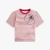 アブストラクト・フローラルプリント・ストライプTシャツ