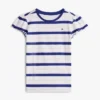 キッズ ストライプ レタストリムスリーブ Tシャツ