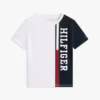 キッズ 縦ストライプ カラーブロック ロゴ Tシャツ