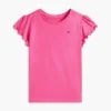キッズ レタストリムスリーブTシャツ