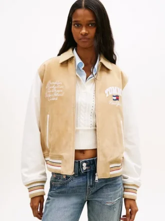 Tommy Jeans スエード・バーシティ・ジャケット