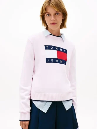 Tommy Jeans フラッグロゴ・ティップド・セーター