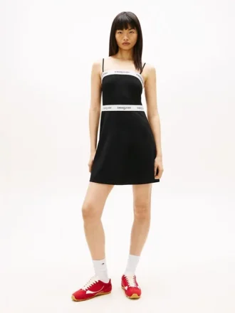 Tommy Jeans ロゴテープ ポンテ ミニドレス