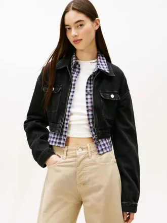 Tommy Jeans クロップドデニムジップジャケット
