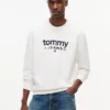 Tommy Jeans ロゴ スエード調スウェットシャツ Tommy Jeans ロゴ スエード調スウェットシャツ