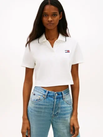 Tommy Jeans クロップド・ボクシーフィット ポロシャツ