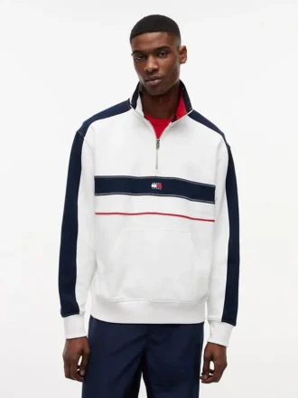 Tommy Jeans カラーブロック クォータージップ