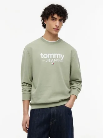 Tommy Jeans ロゴ スエード調スウェットシャツ