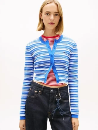 Tommy Jeans スリムフィット ストライプ カーディガン