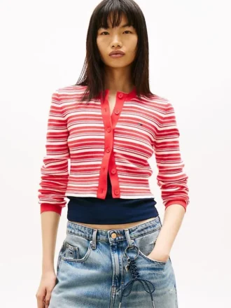 Tommy Jeans スリムフィット ストライプ カーディガン