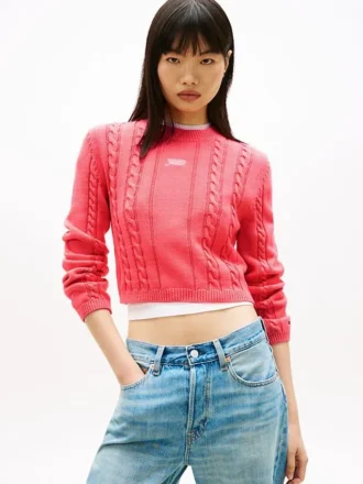 Tommy Jeans スクリプト ケーブルニット セーター