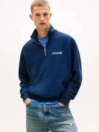 Tommy Jeans ロゴ クォータージップ スウェットシャツ
