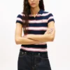 Tommy Jeans スリムフィット リブニット ポロシャツ