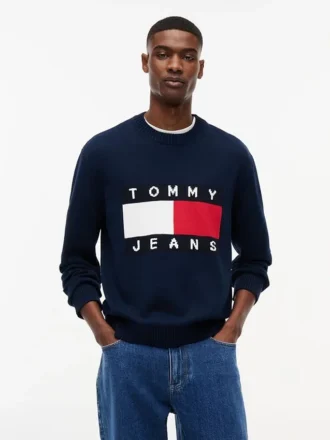 Tommy Jeans フラッグロゴ クルーネックセーター