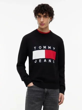 Tommy Jeans フラッグロゴ クルーネックセーター