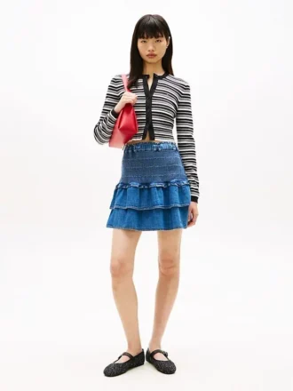 Tommy Jeans ティアード・シャンブレー・ミニスカート