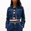 Tommy Jeans クロップドデニムジップジャケット Tommy Jeans クロップドデニムジップジャケット