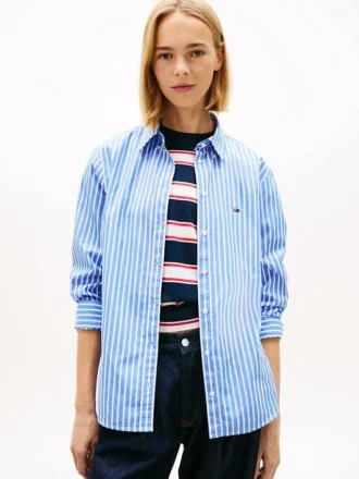 Tommy Jeans ストライプ ポプリンシャツ